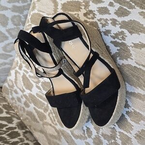 Jin Hui Qiqi black and creme Wedges